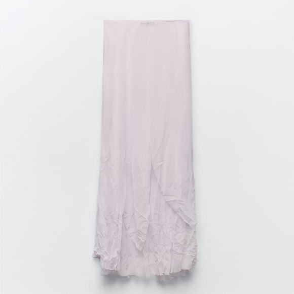 Zara High Waisted Long A-Line Skirt - Picture 8 of 13